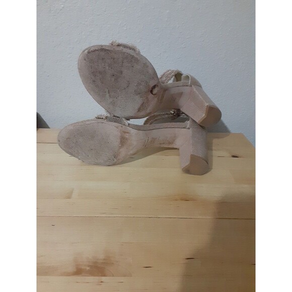 Stuart Weitzman Chaingang Canvas Frayed Sandals Size 9.5 - Picture 10 of 11